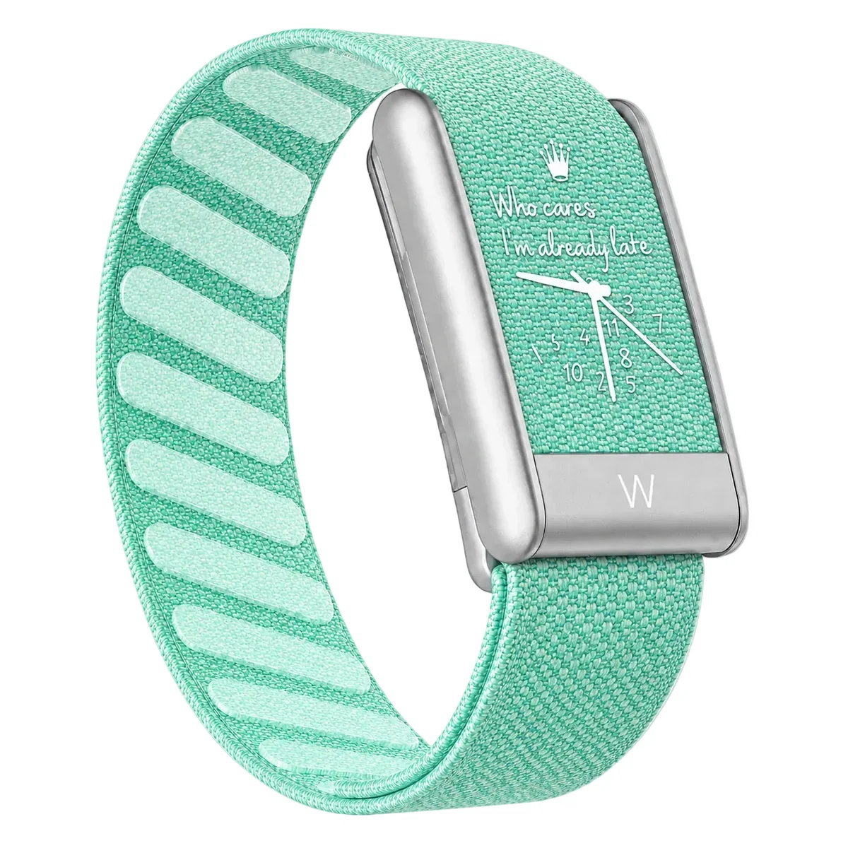 Montre Whoopy Who cares I'm already late, coloris menthe